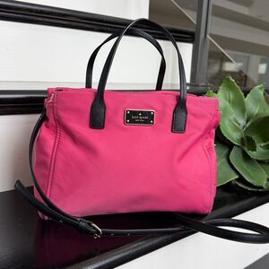 Kate Spade shoulder crossbody Nylon Bag, Blake Avenue Small Loden Cabaret Pink